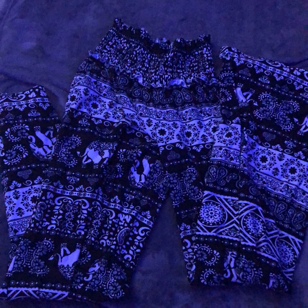 Black and White Tight Flare Pants